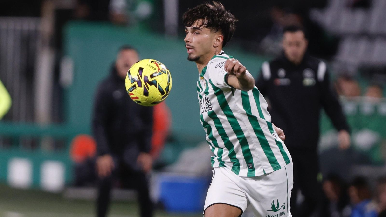 Kevin Medina, uno de los futbolistas apercibidos de sanción en el Córdoba CF.