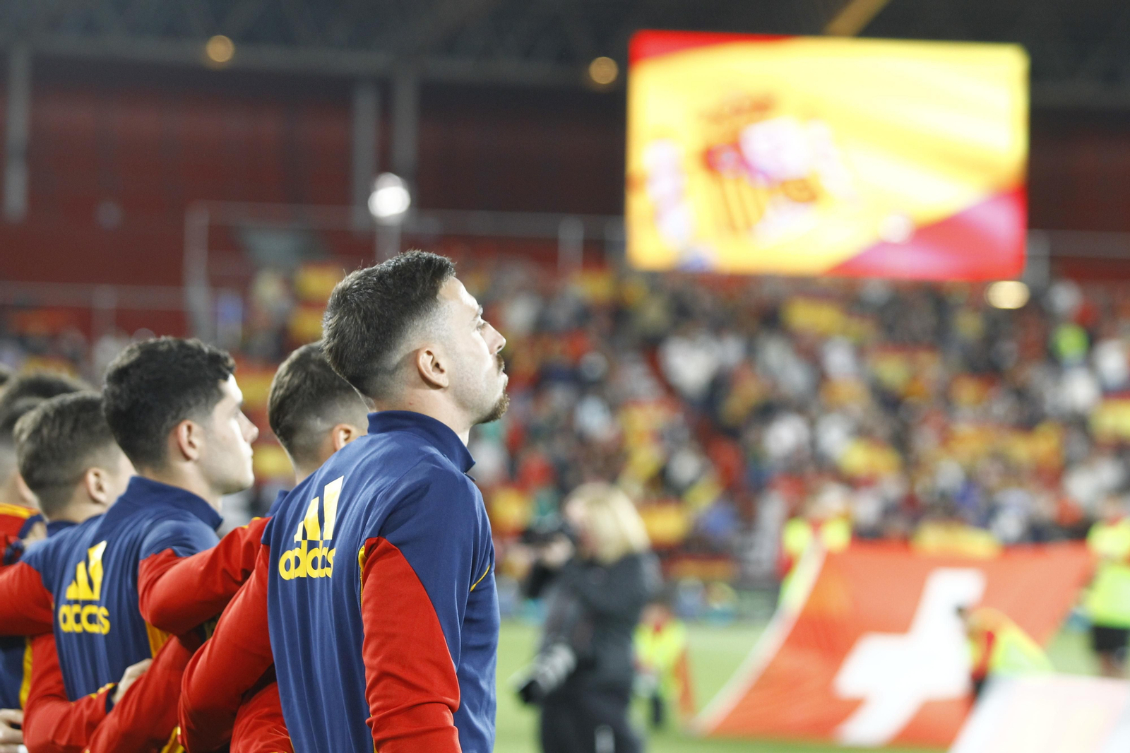 Imágenes del partido de fútbol amistoso entre las selecciones de España y Suiza Sub 21, disputado en Almería