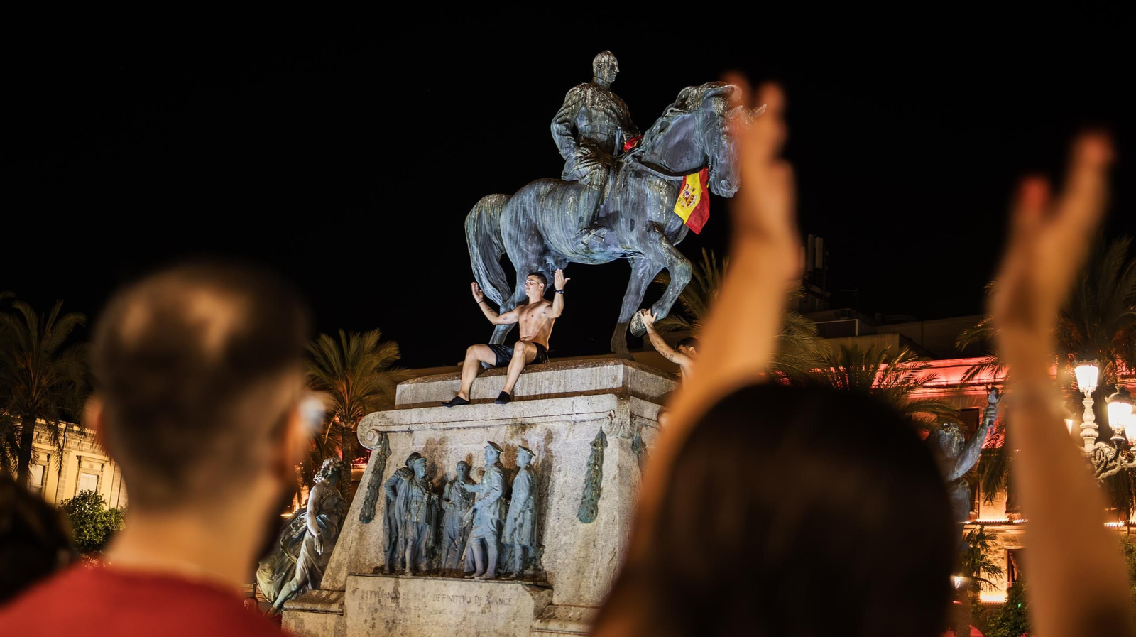 Imágenes de la celebración en Jerez del triunfo de España en la Eurocopa