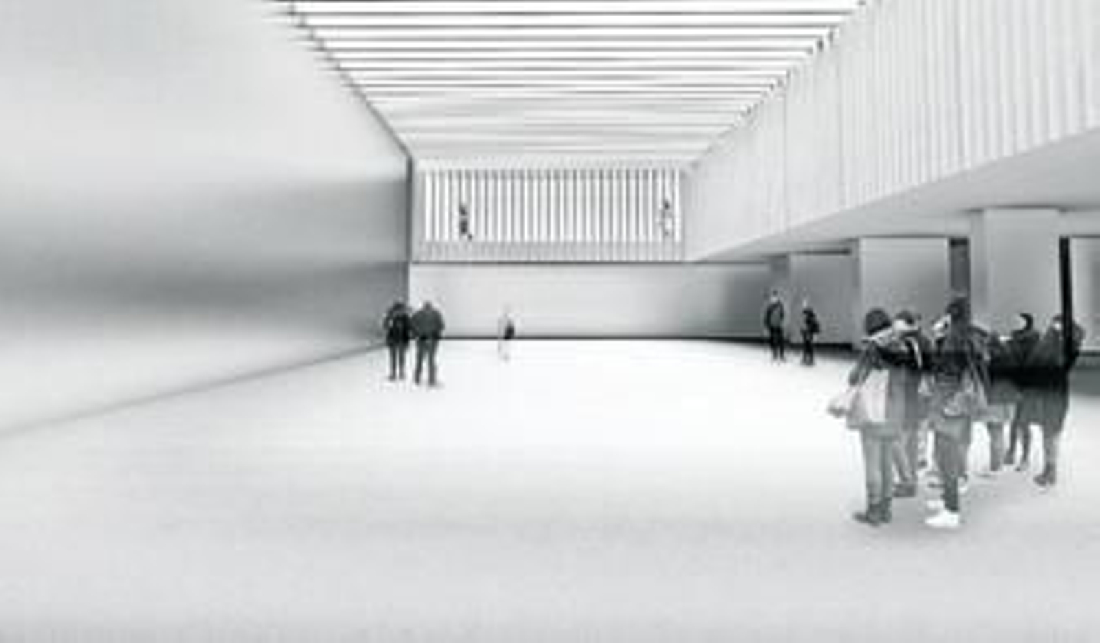 Interior del Centro Pompidou Málaga, según el proyecto arquitectónico para el Cubo del Puerto.