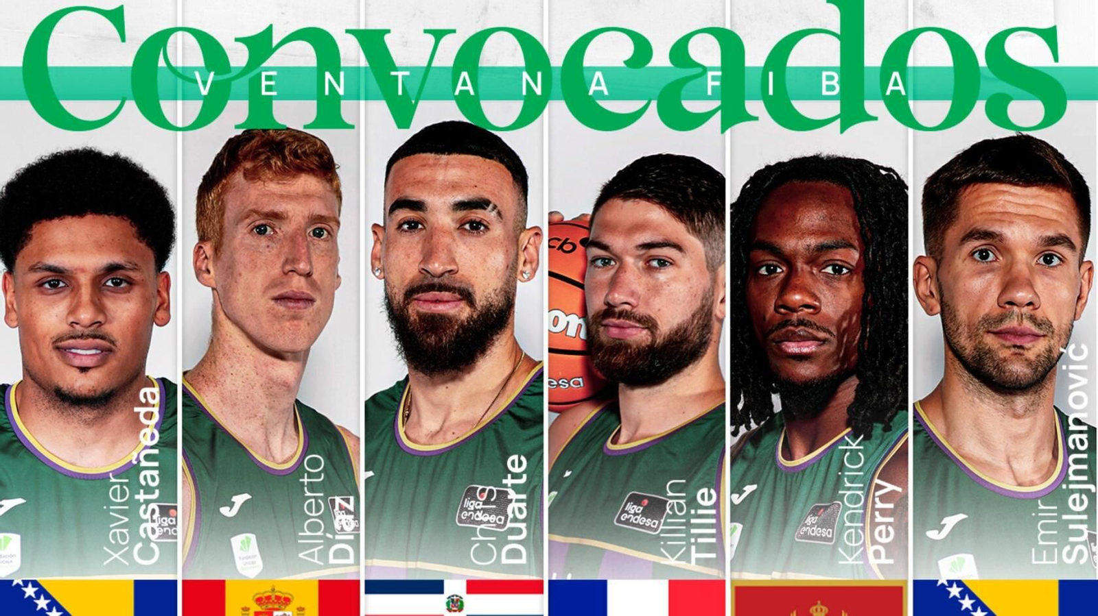 Los convocados del Unicaja.