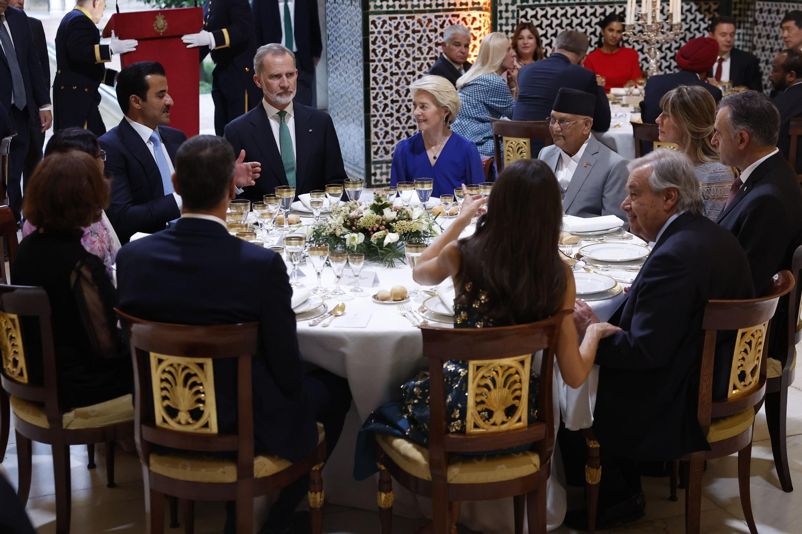 Las fotos de la cena de gala dada por los Reyes previa a la cumbre de la ONU en Sevilla