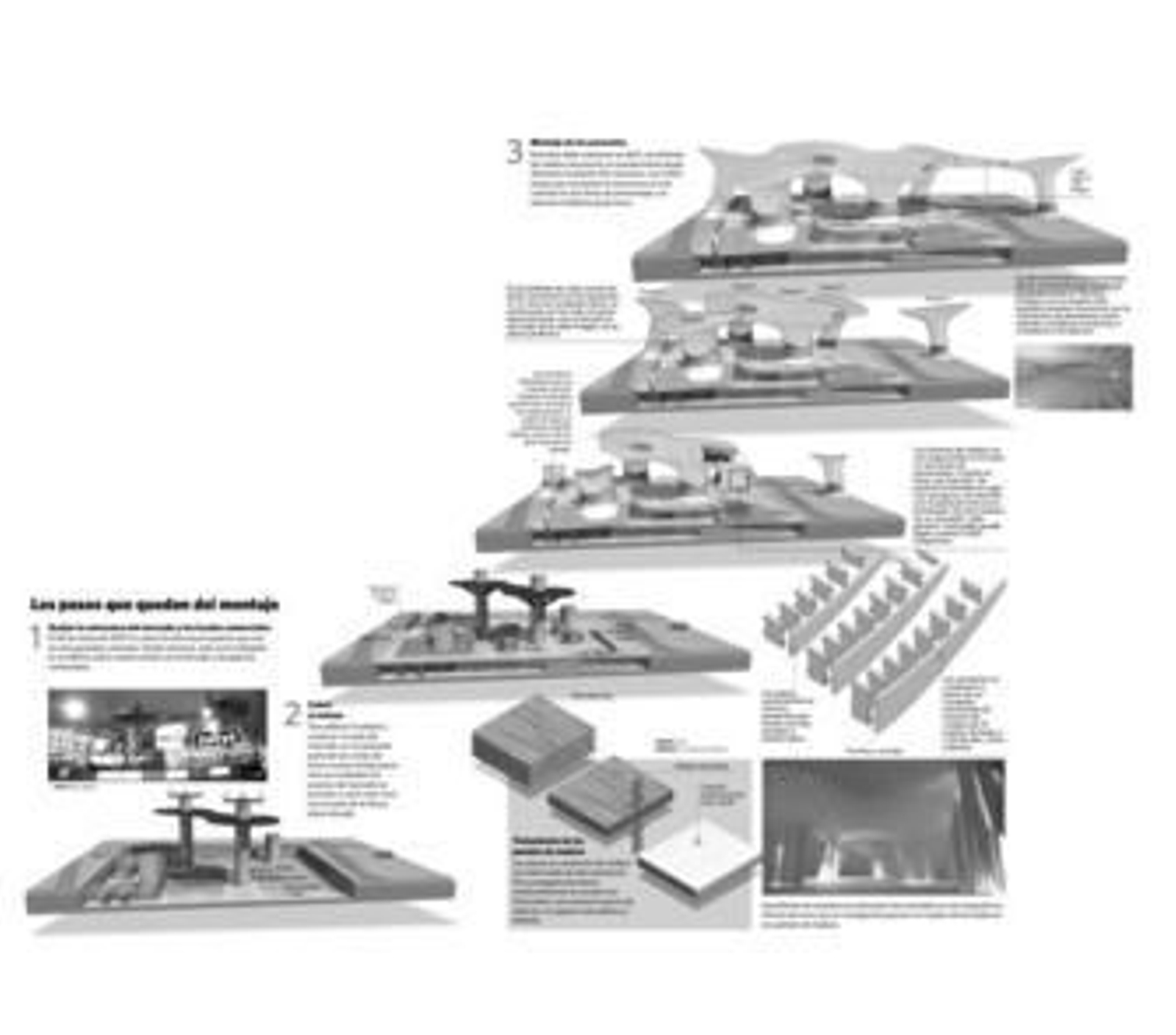 La estructura metálica sobre la que irá la nueva plaza de la Encarnación, en una imagen tomada ayer.