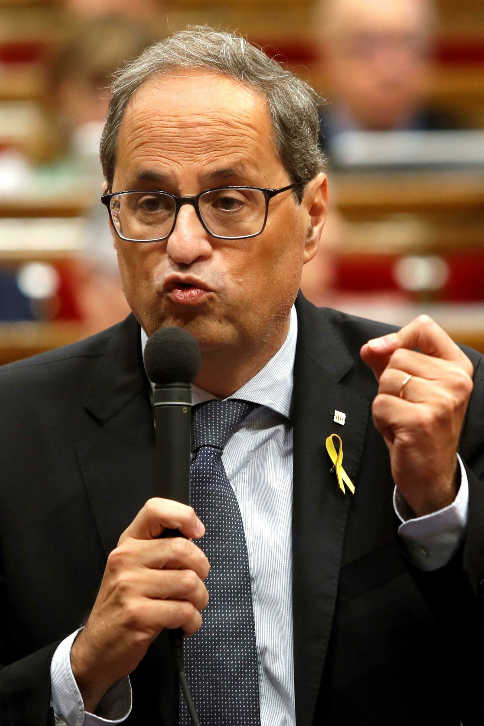 Quim Torra, en el Parlament.