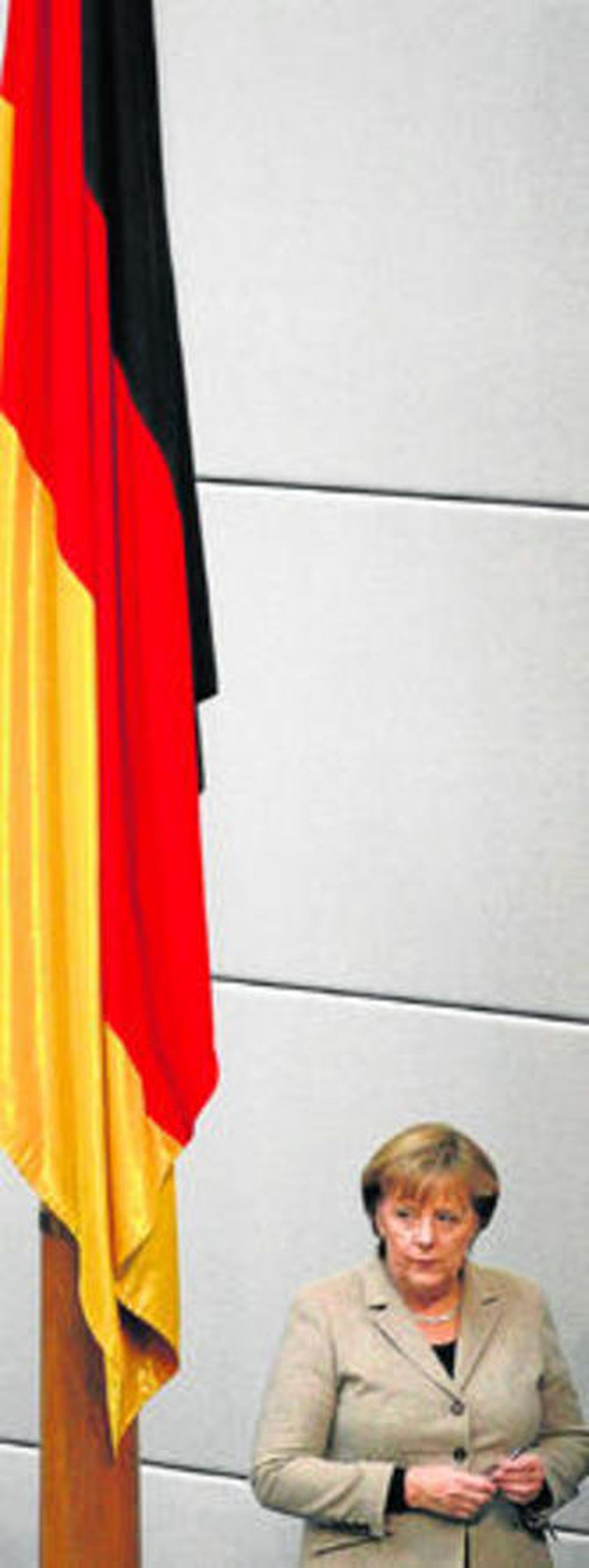 Merkel, en la sede del Bundestag alemán.