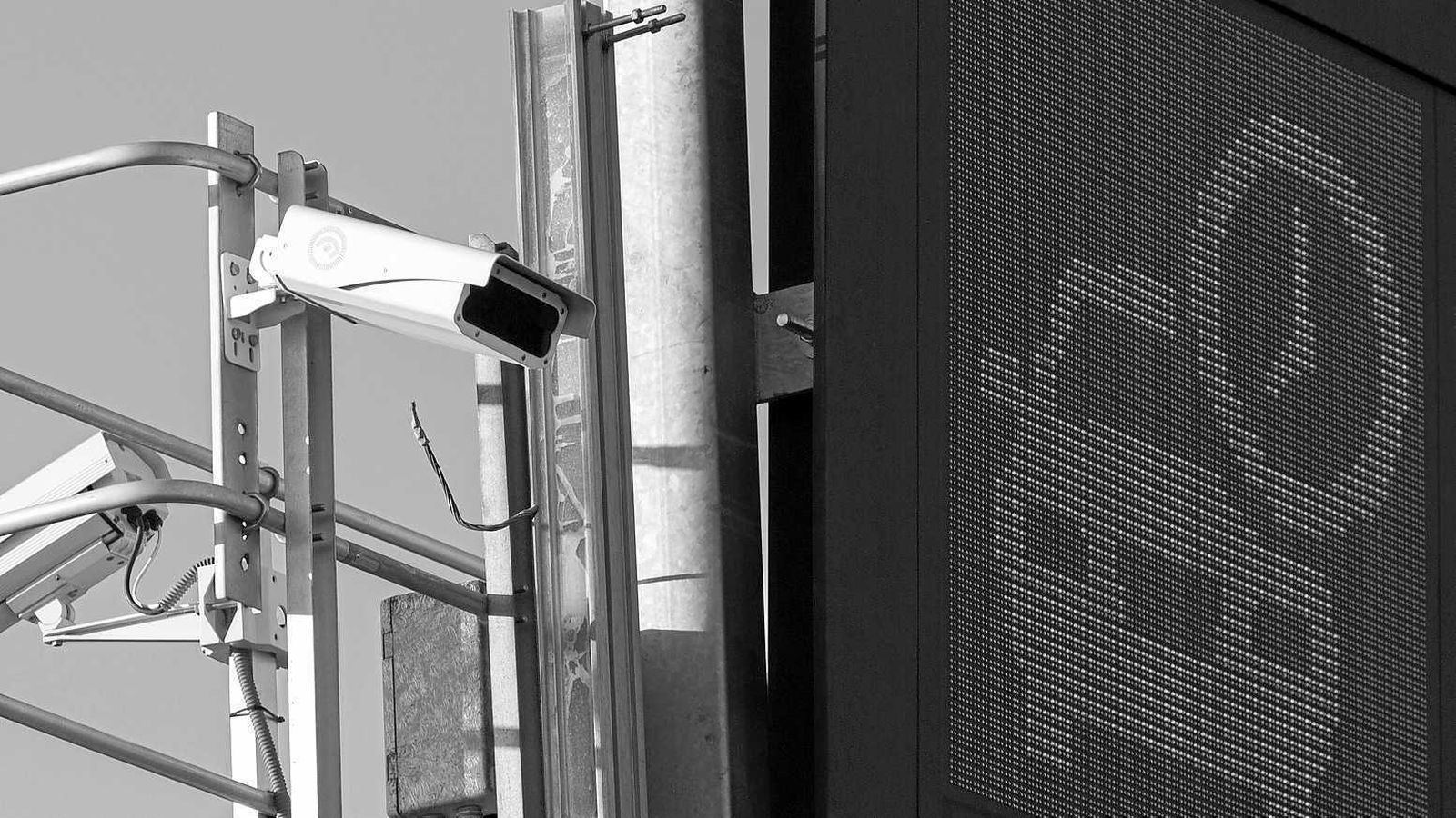 Una cámara de control instalada en una carretera de la provincia de Sevilla.