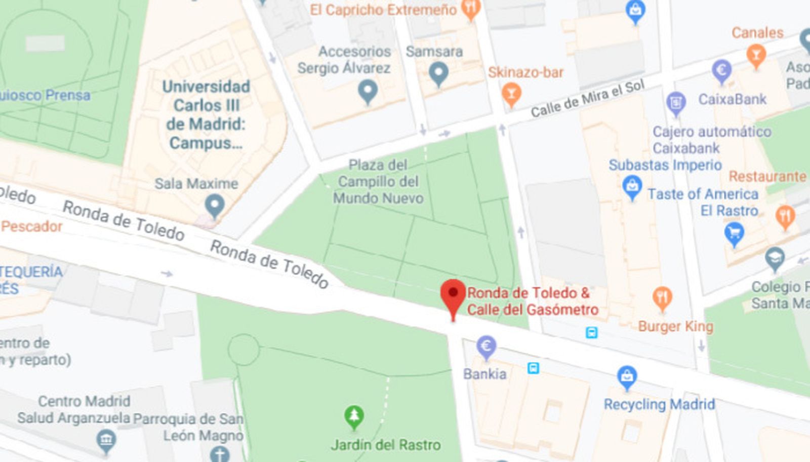 Una captura de la zona donde ocurrió