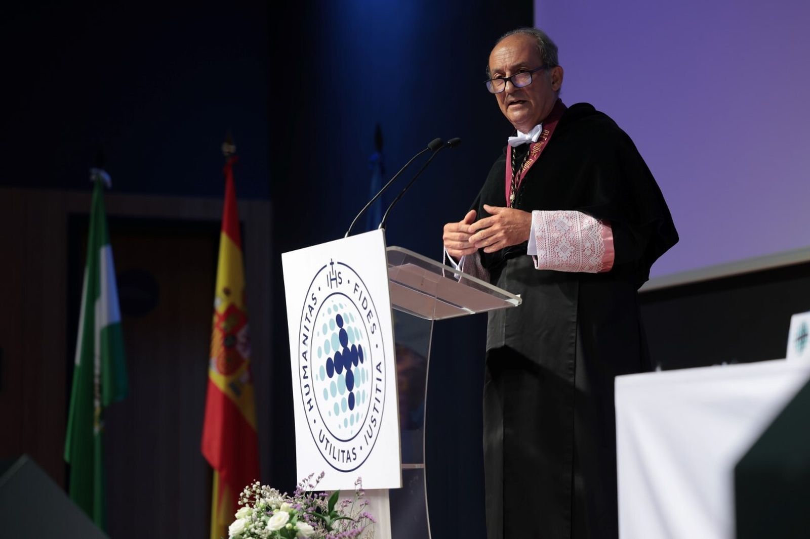 Gabriel Pérez Alcalá durante el discurso de inauguración del curso 2022/23.