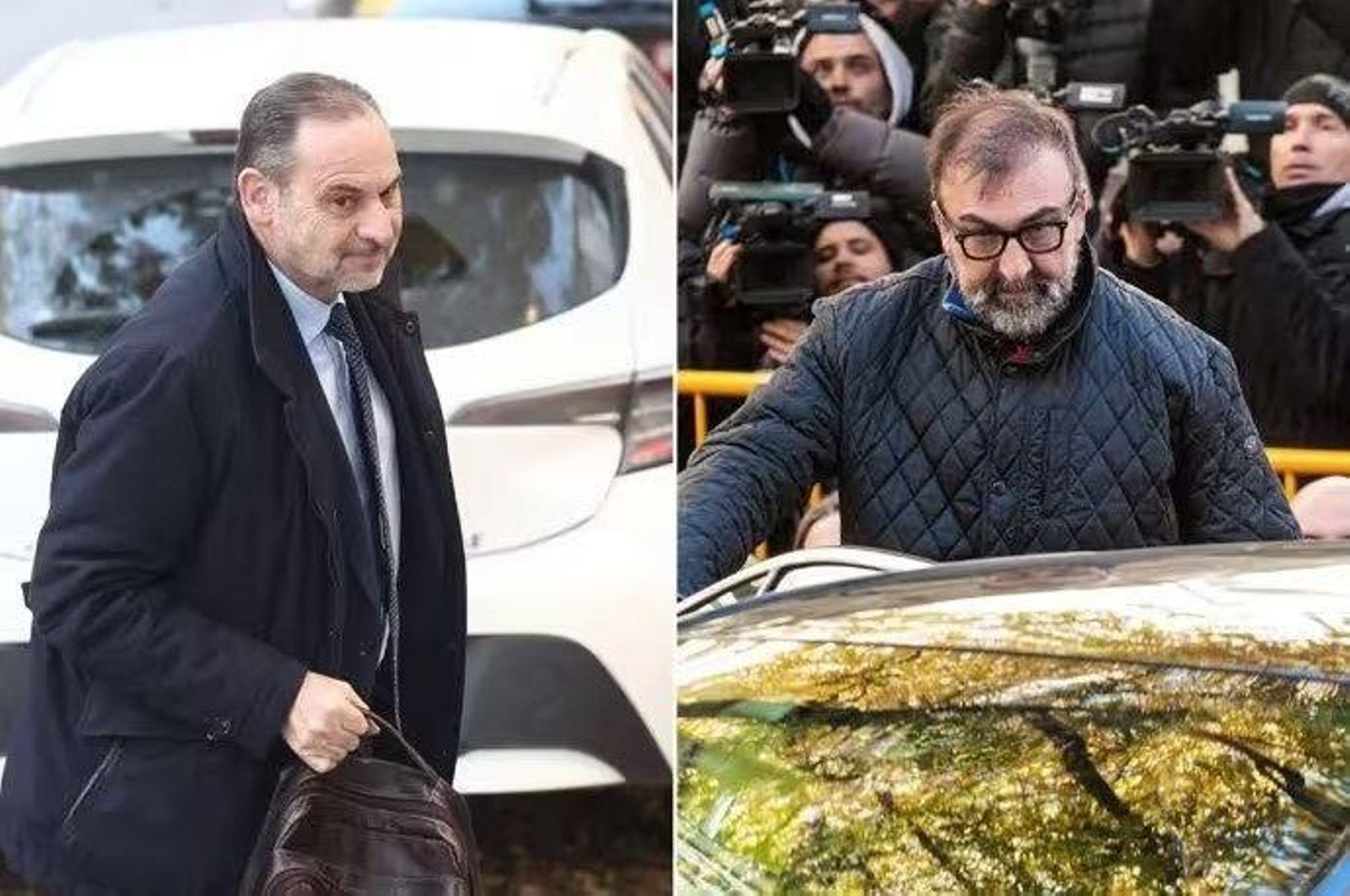 El exministro José Luis Abalos (i.) y Koldo García, a sus llegadas al Tribunal Supremo.