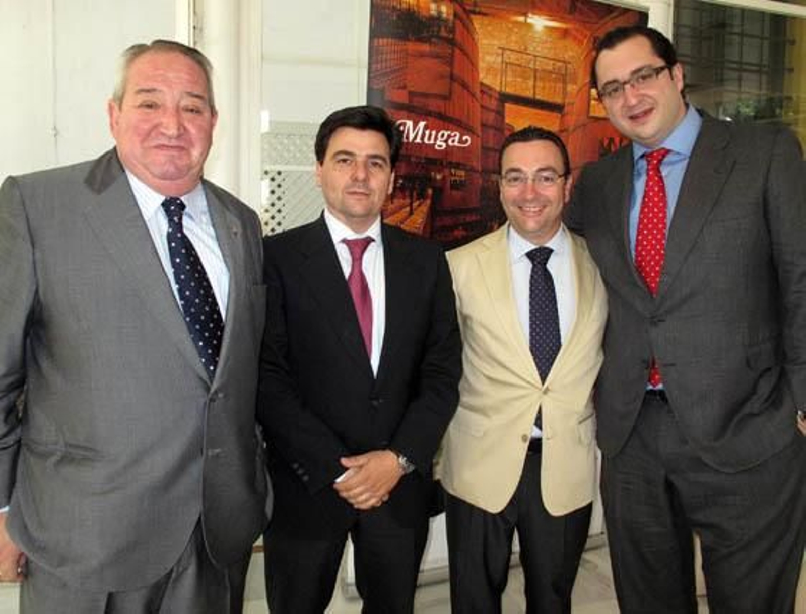Isacín Muga, hijo de los fundadores de Bodegas Muga (1932), los hermanos Rafael y Luis Galán, propietarios del Grupo Viñafiel, y Juan Muga, que dirige junto a sus hermanos Manu, Jorge e Isaac el negocio familiar.  Foto: Victoria Ramírez