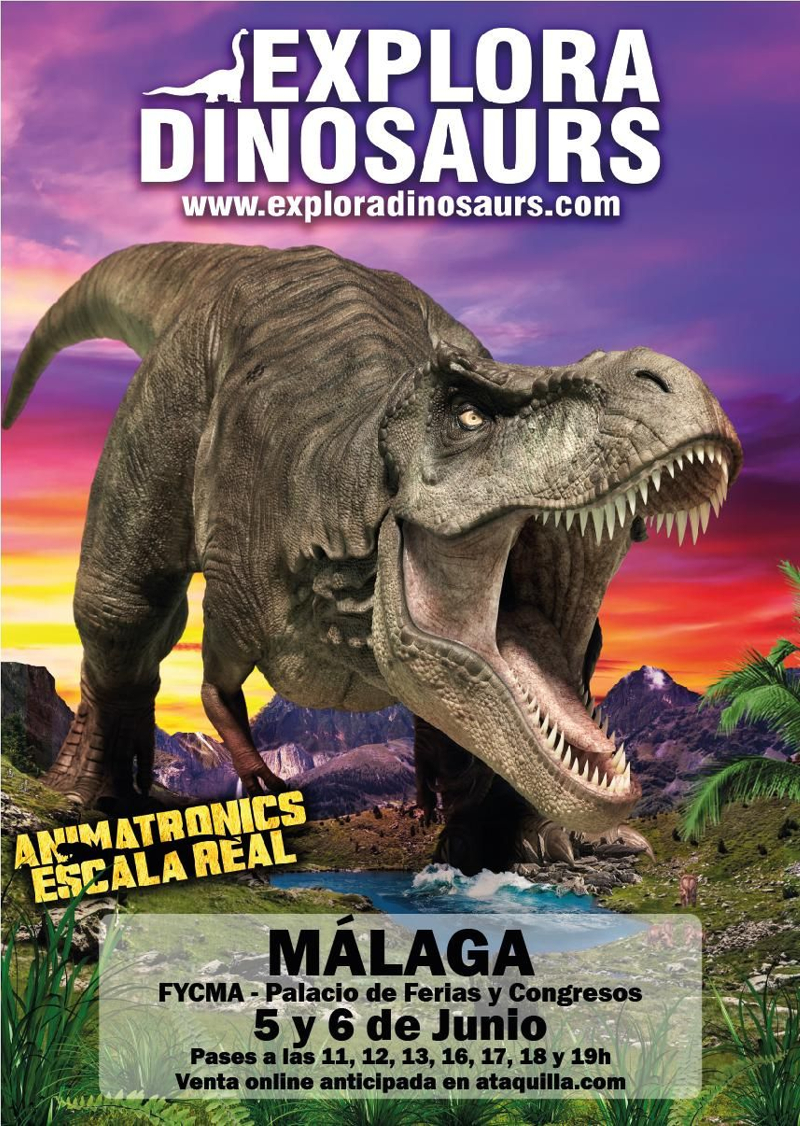 Cartel de 'Explora Dinosaurs'. Cartel de 'Explora Dinosaurs'.