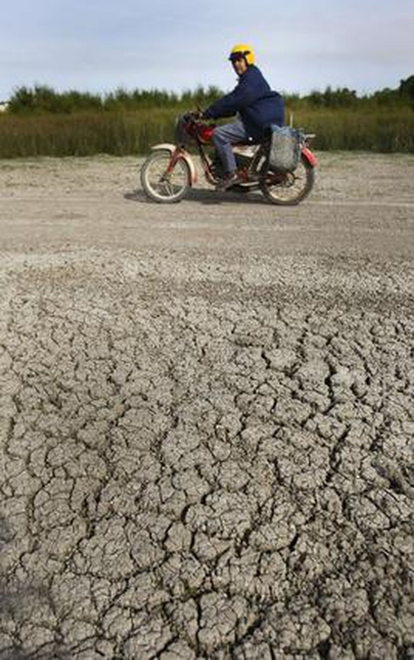 Un cartero atraviesa el humedal. 

Foto: Fito Carreto