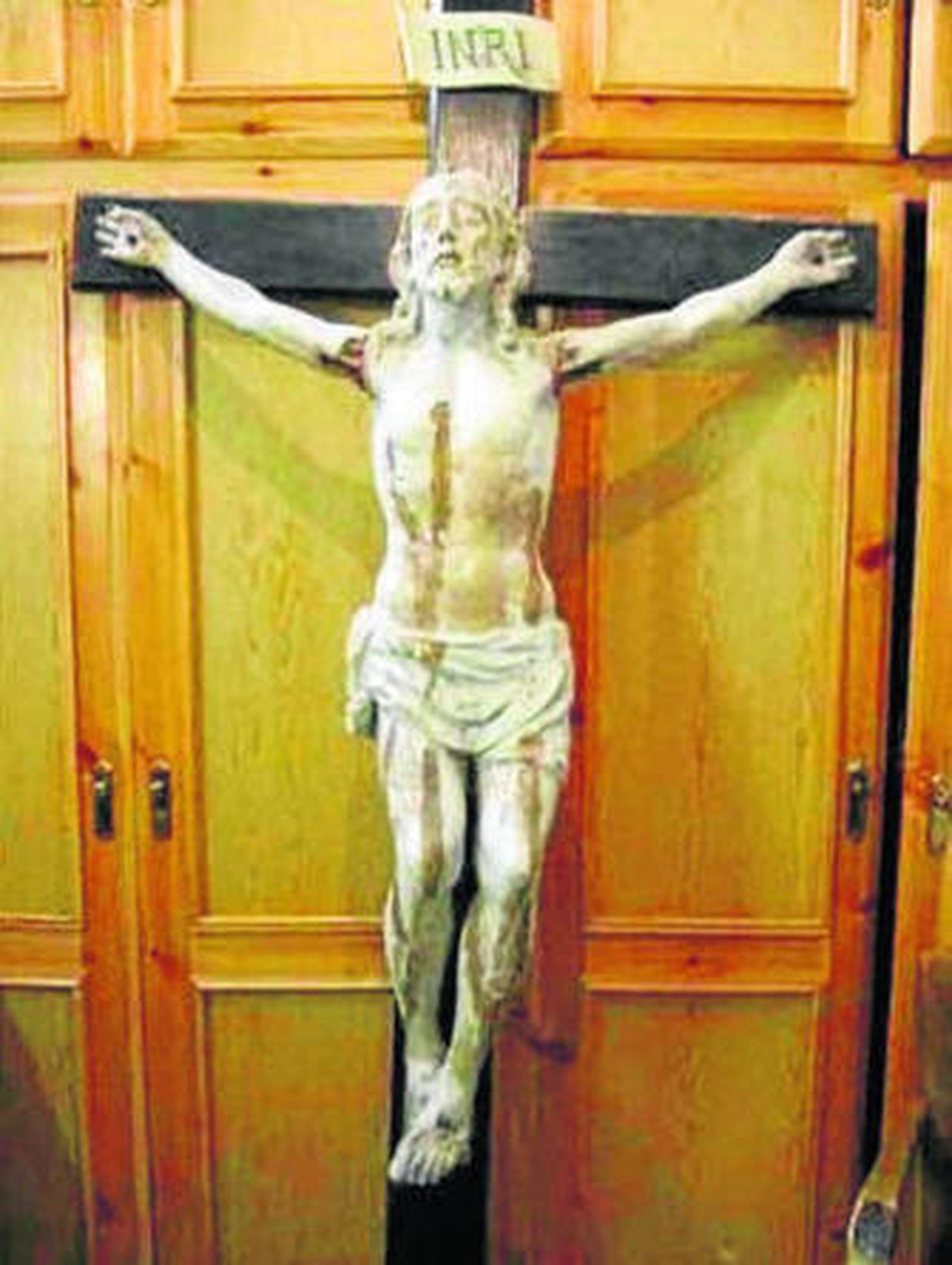 El Cristo de las Ánimas de Tarifa, antes de la restauración.