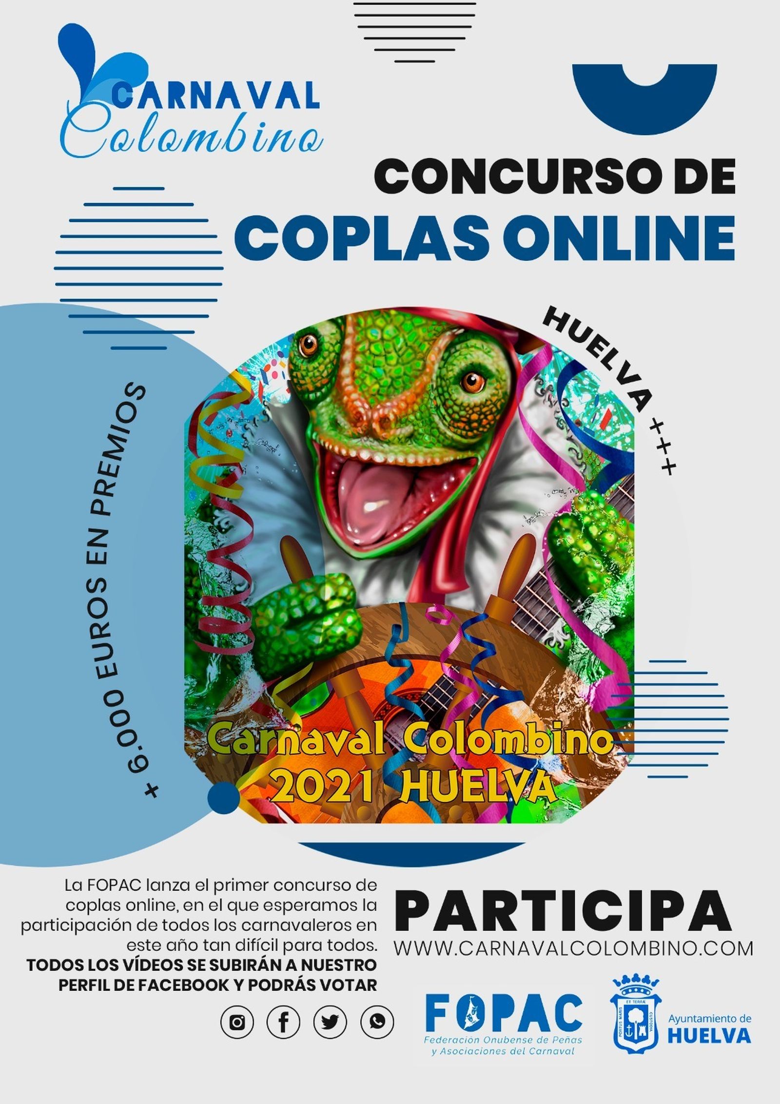Cartel del concurso de coplas del Carnaval Colombino.