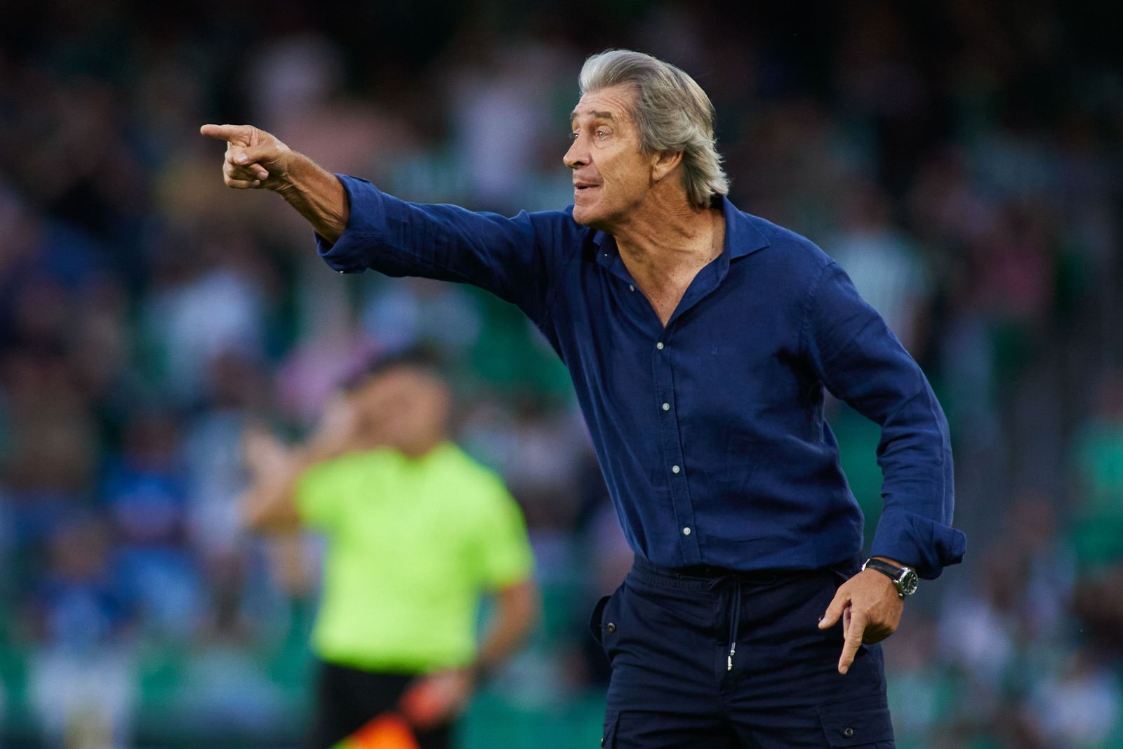 Pellegrini, en un momento del partido ante el Rayo.