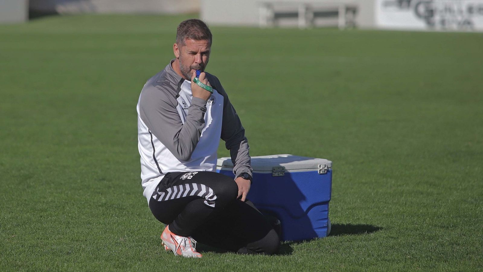 David Sánchez, durante un entrenamiento