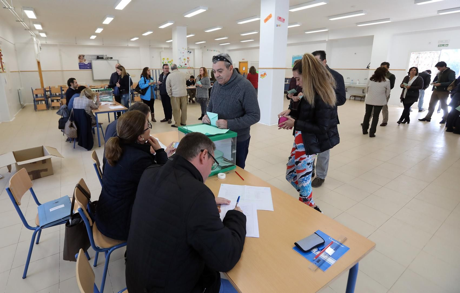 Imagen tomada esta mañana en el colegio San José Obrero. Imagen tomada esta mañana en el colegio San José Obrero.