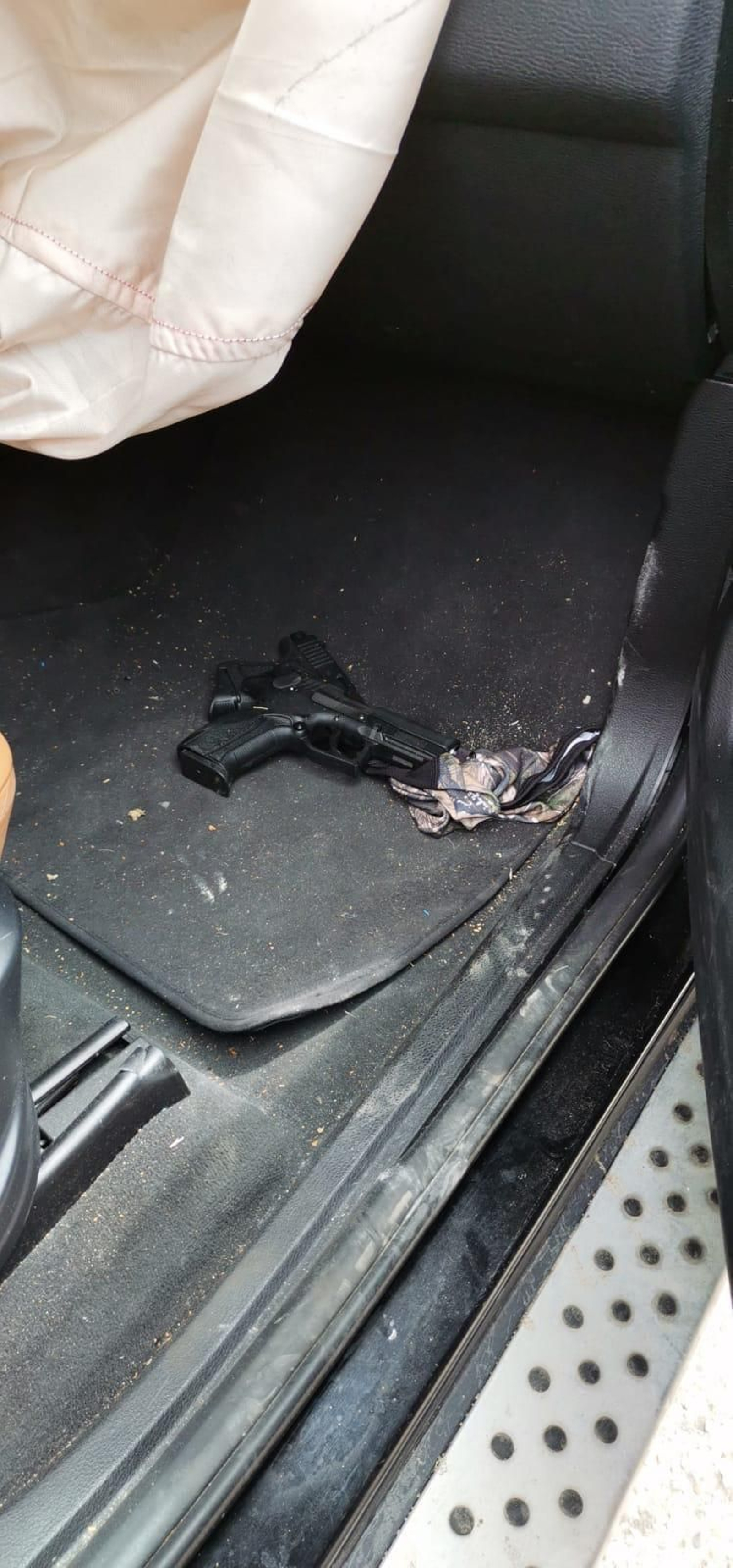 La pistola intervenida.