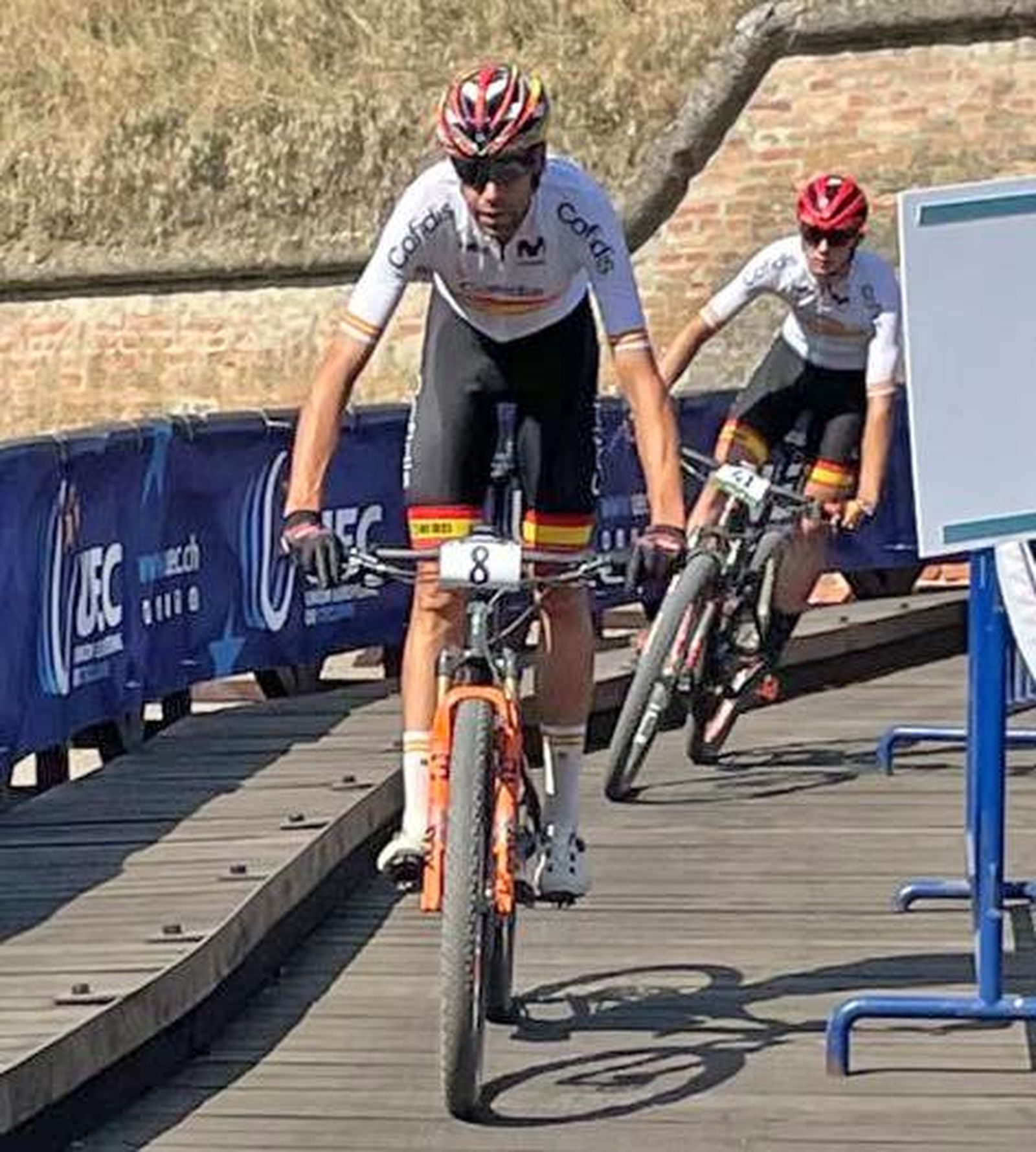 David Valero, en un entrenamiento realizado este sábado en Serbia
