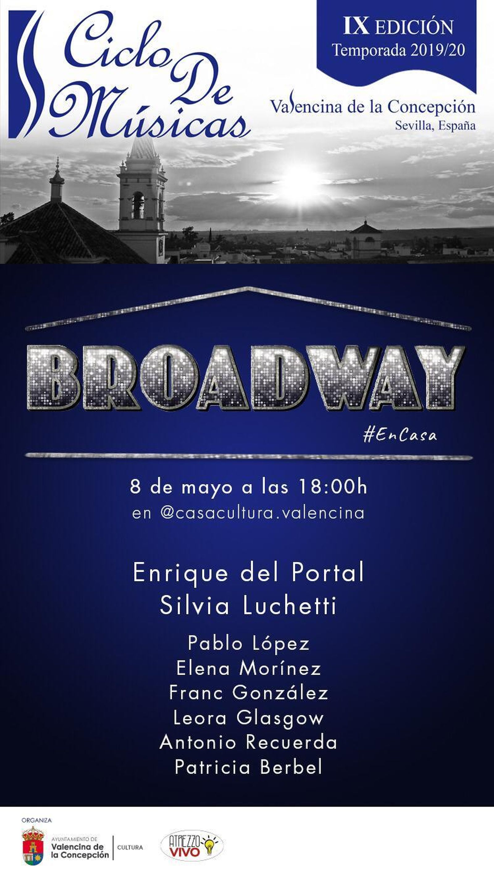 Cartel del musical 'Broadway en casa'.