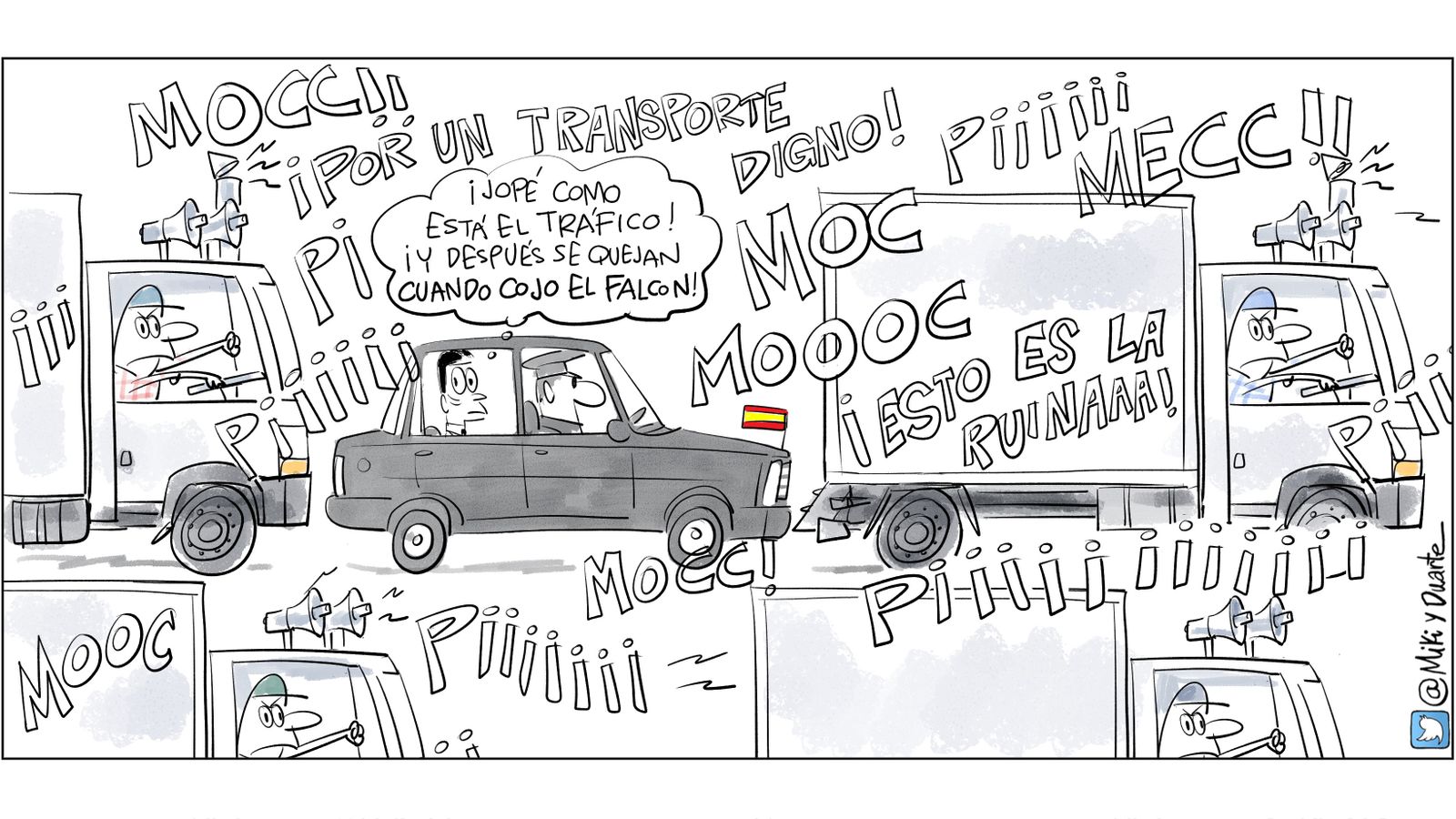 La huelga de transporte