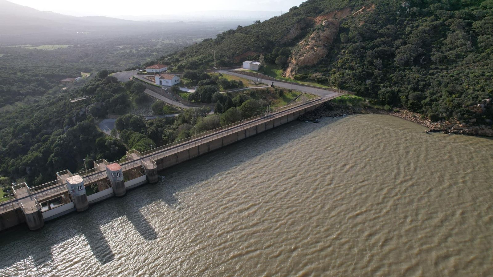 La presa de Almodóvar, esta semana.