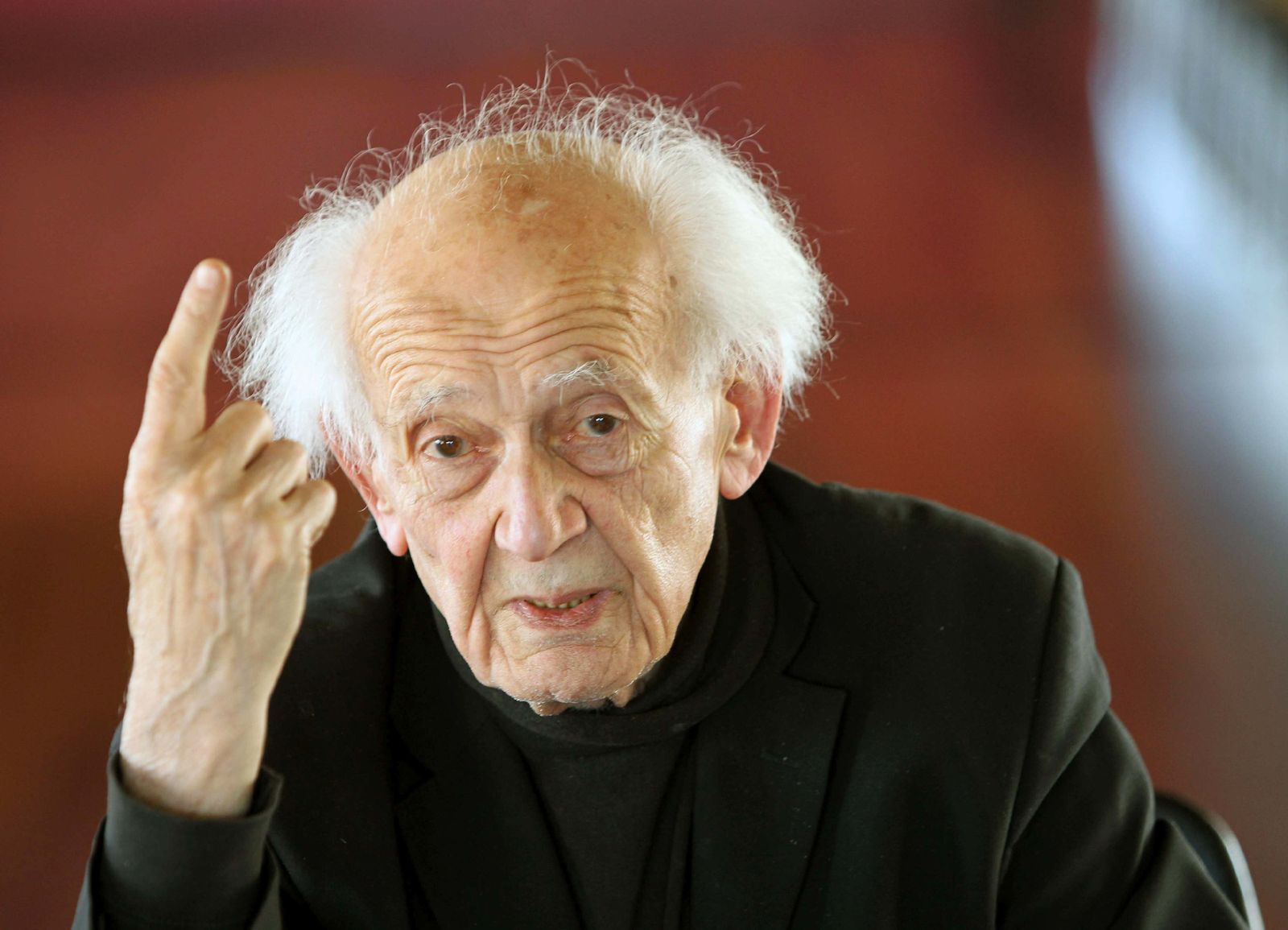 Zygmunt Bauman, en marzo de 2013 durante un acto en el Centro de Cultura de Barcelona.