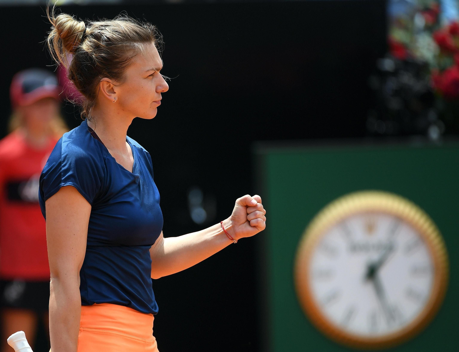 Simona Halep también es feliz en Roma