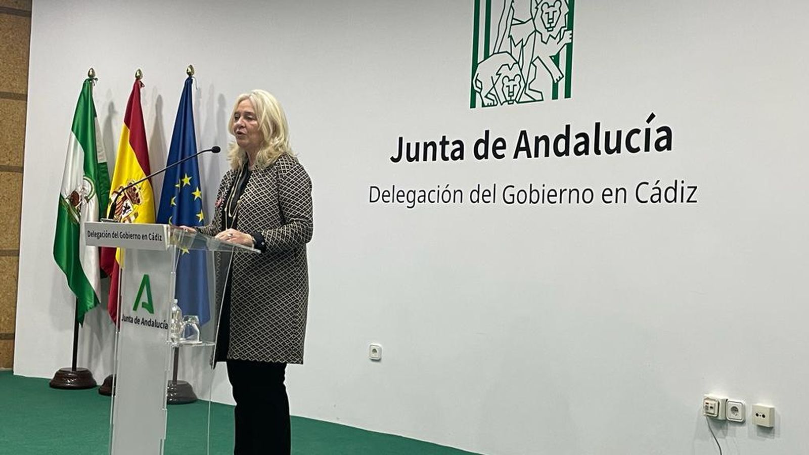 Mercedes Colombo, en el acto institucional del Día de la Mujer de la Junta en Cádiz.