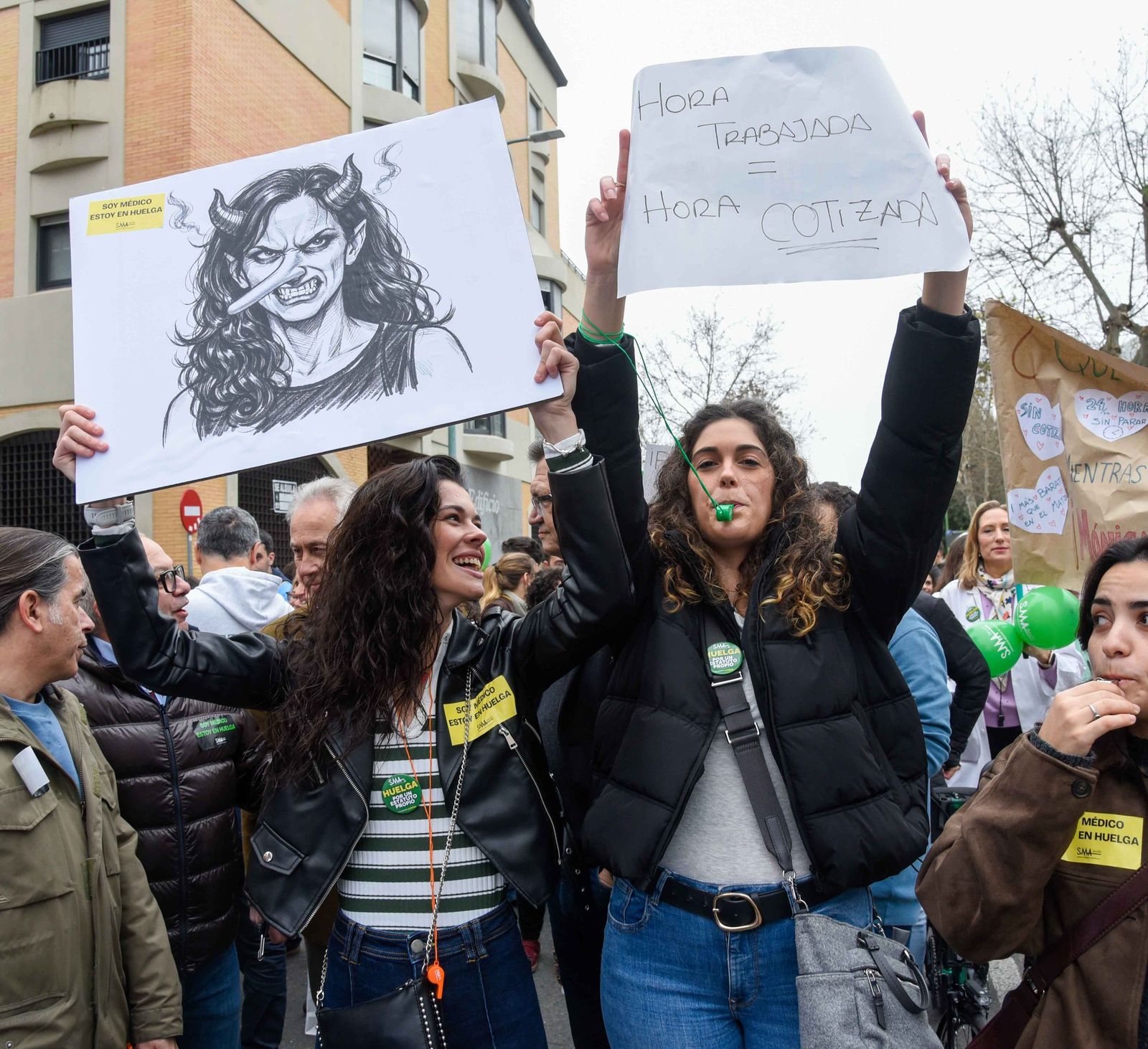 Manifestación convocada por el Sindicato Médico de Sevilla