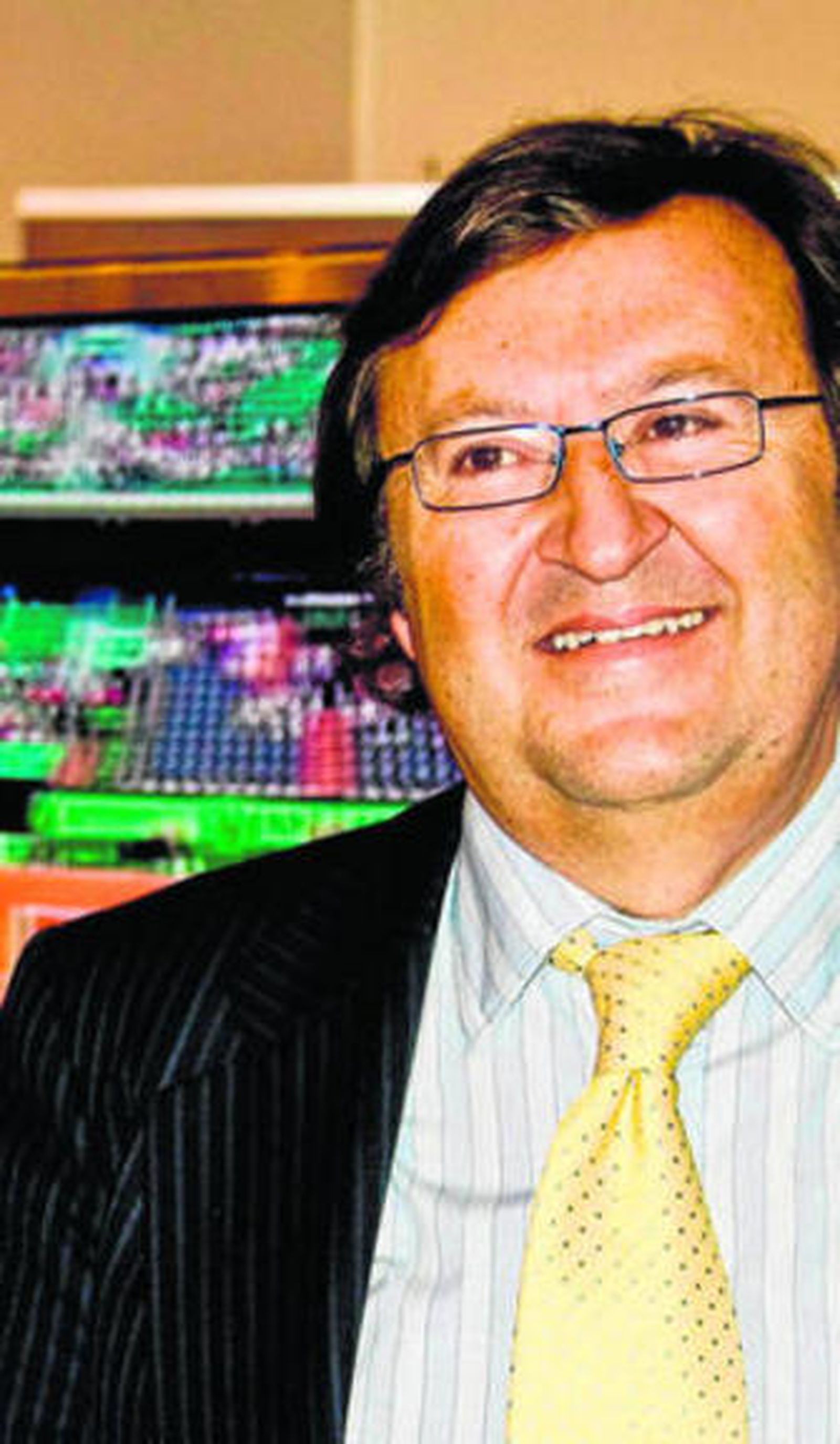 Luis Sahún, en una reciente presentación de contenidos en 3D.