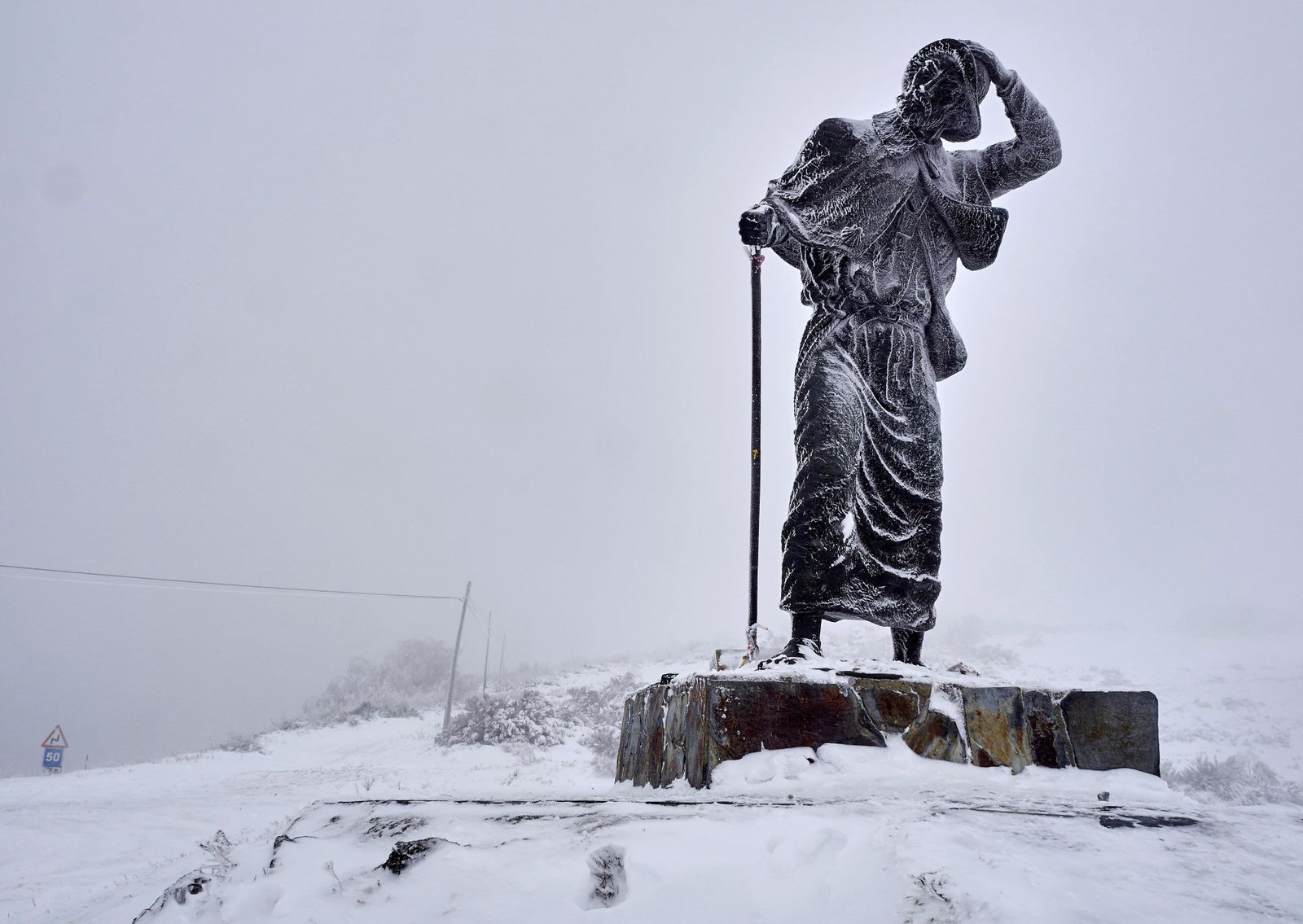 Nieve en la provincia de Lugo