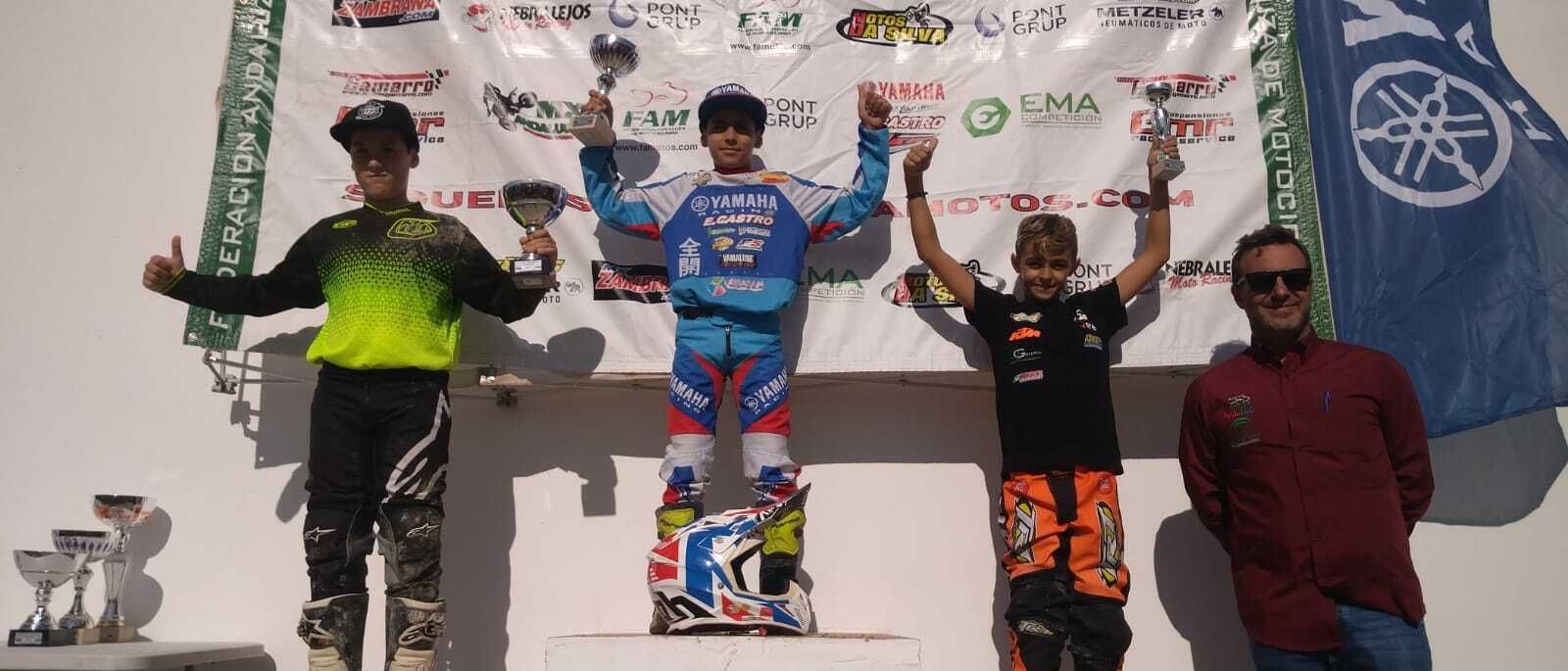 Jaime Borrego, tercero en el podio de Trebujena.