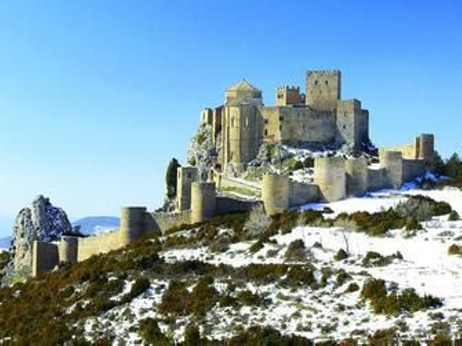 Vista del Castillo de Loarre en Huesca.