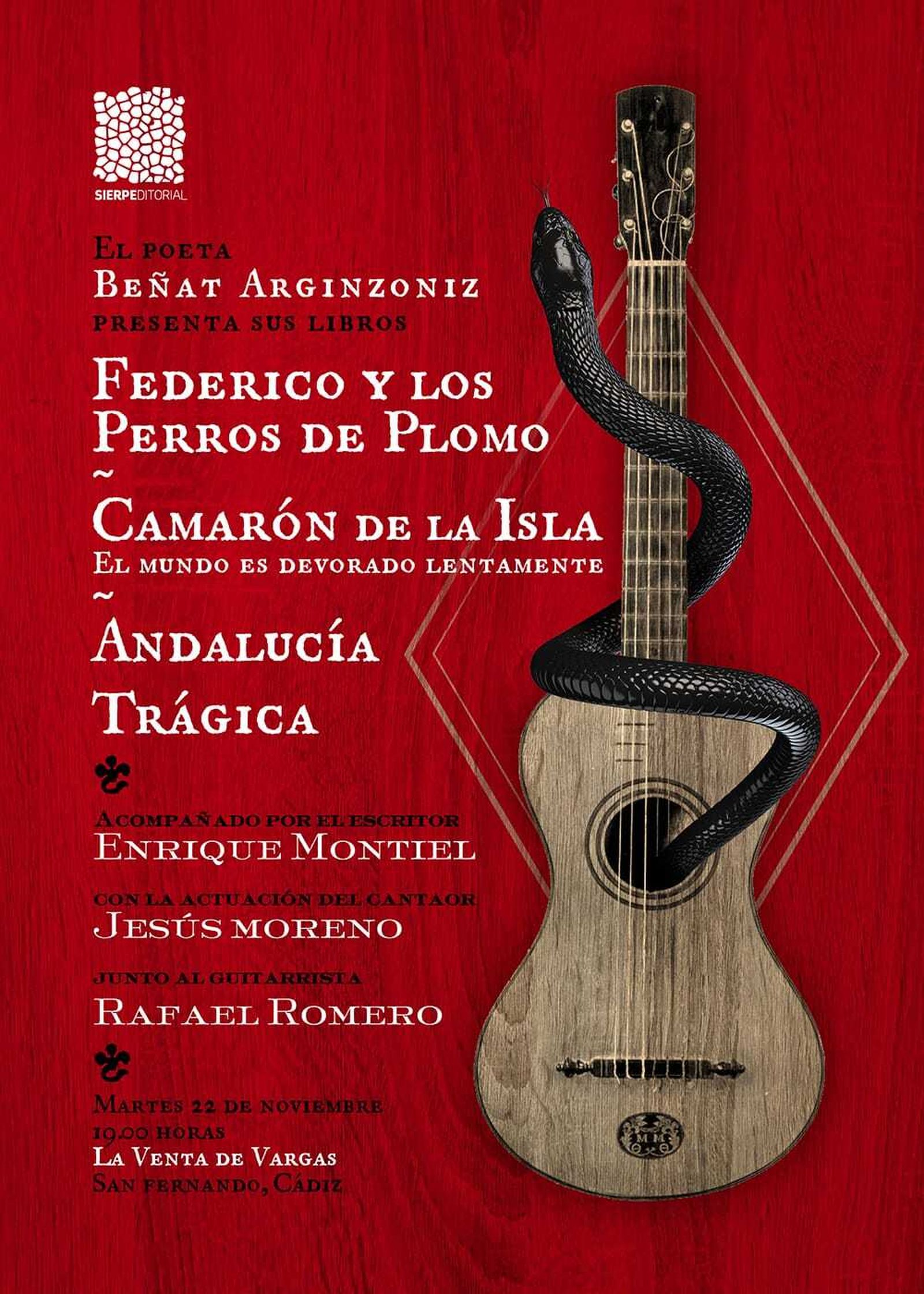 Cartel editado para anunciar la presentación de los libros de Beñat Arginzoniz.