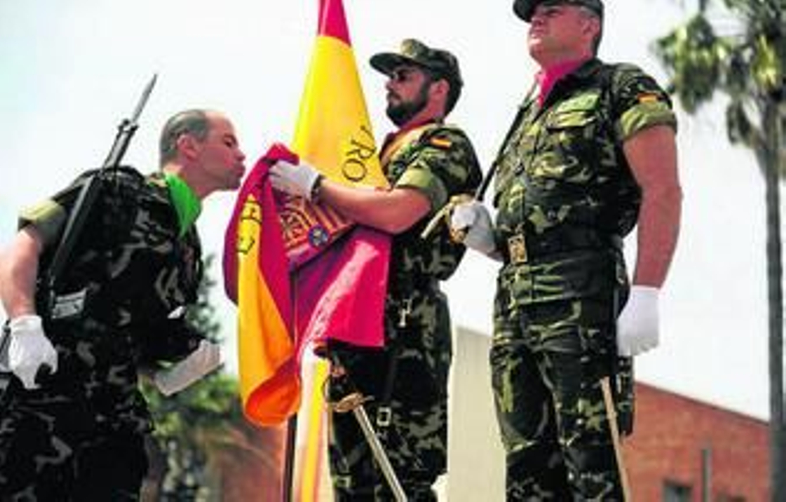 Un momento de la jura de bandera que se celebró el viernes en Camposoto.
