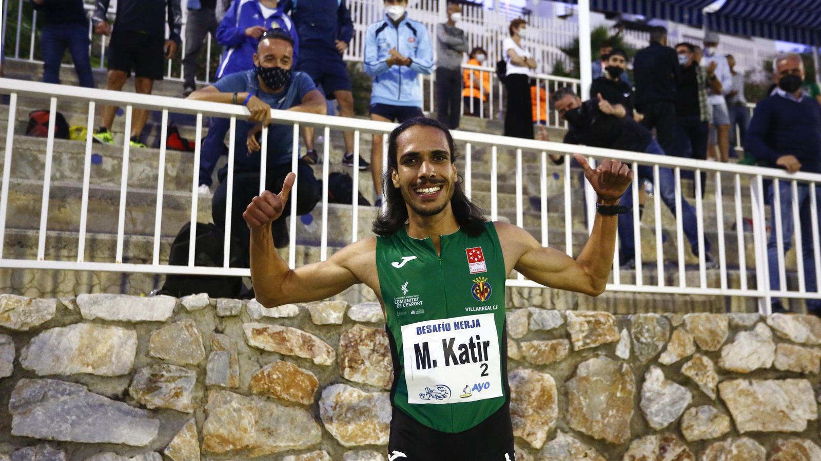 Mo Katir, tras ganar en Nerja en 2021.