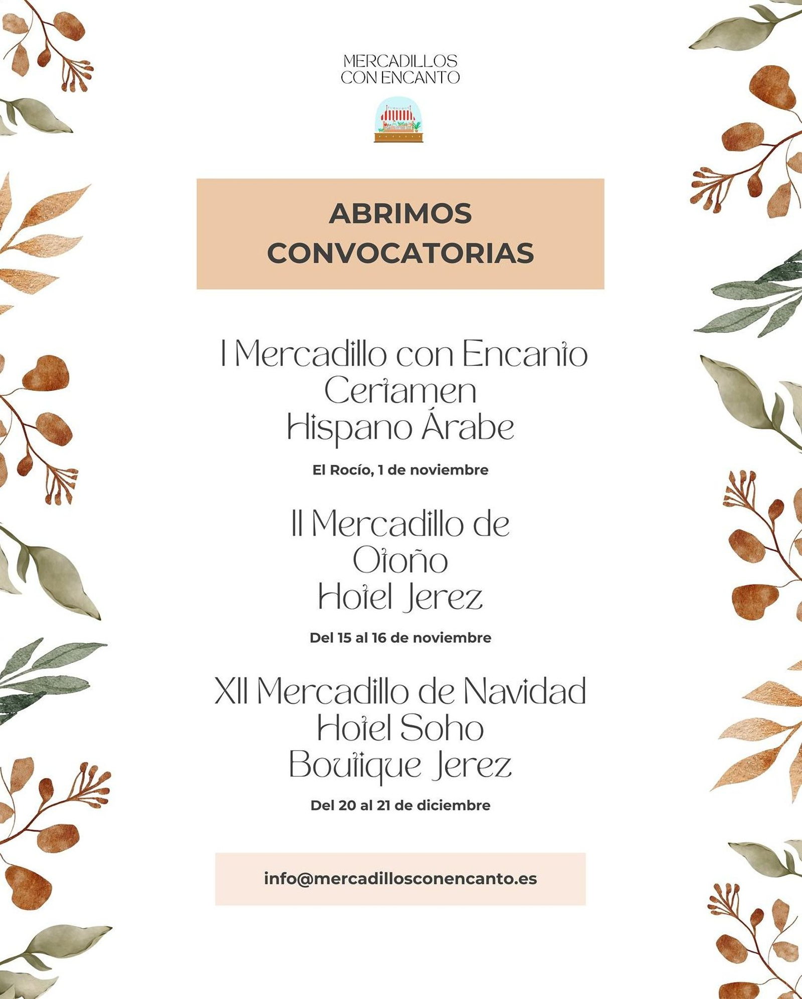 Mercadillos con encanto de otoño y Navidad en Jerez.