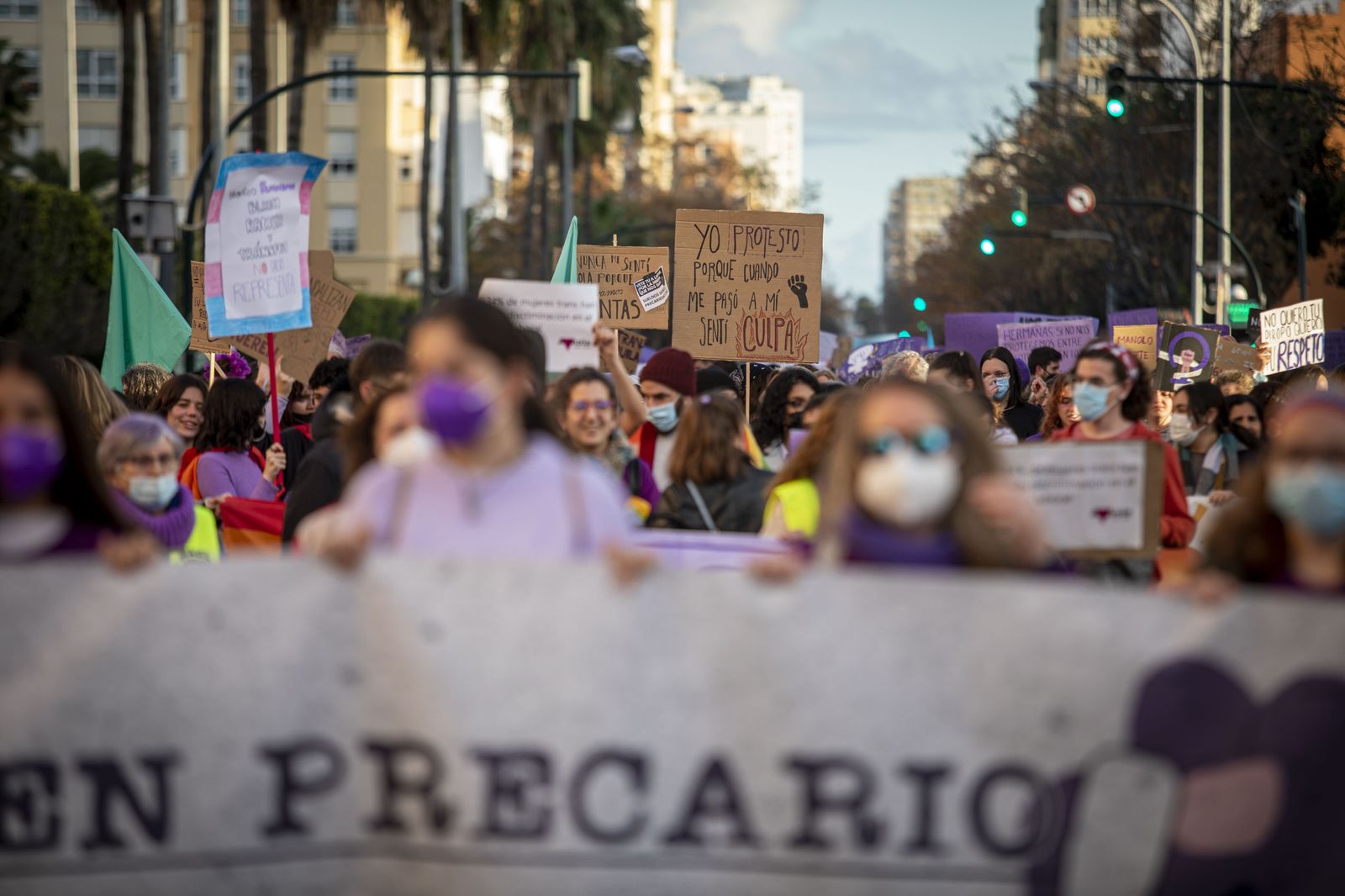 Imágenes de la manifestación del 8M en Cádiz