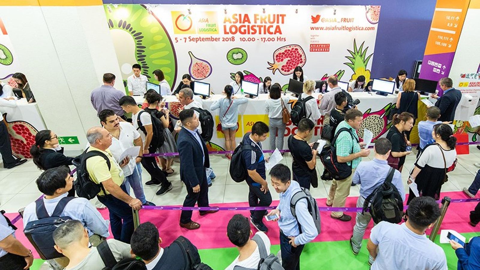 Imagen de la anterior edición de Asia Fruit Logistica, que se celebró del 5 al 7 de septiembre de 2018.