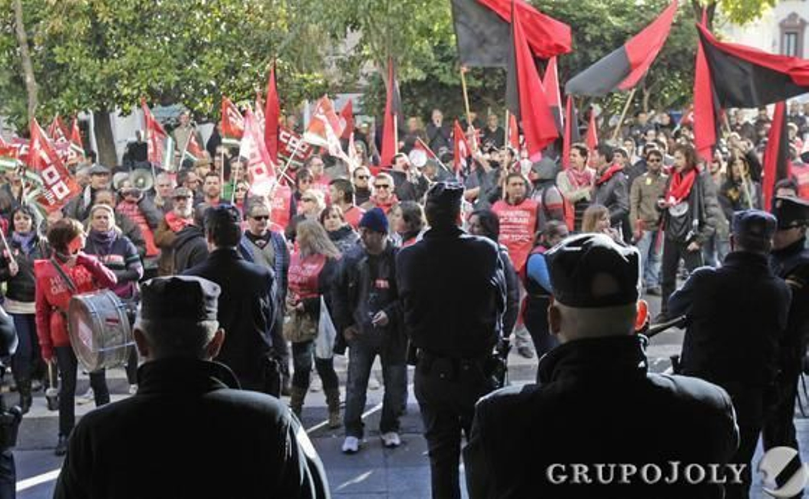La huelga en el centro. 

Foto: Antonio Pizarro