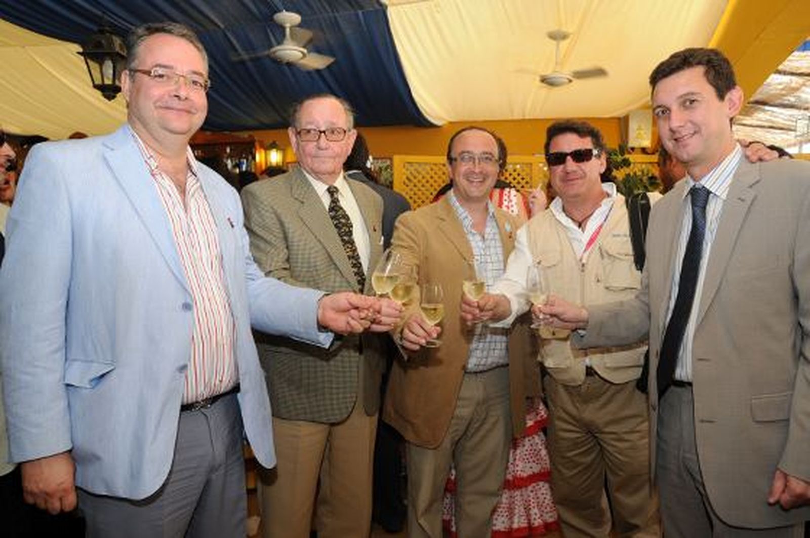 Miguel Berraquero junto a Juan Pedro Crisol, José María Vergara, su padre, José María Vergara; y Manuel Pascual

Foto: Manuel Mateo