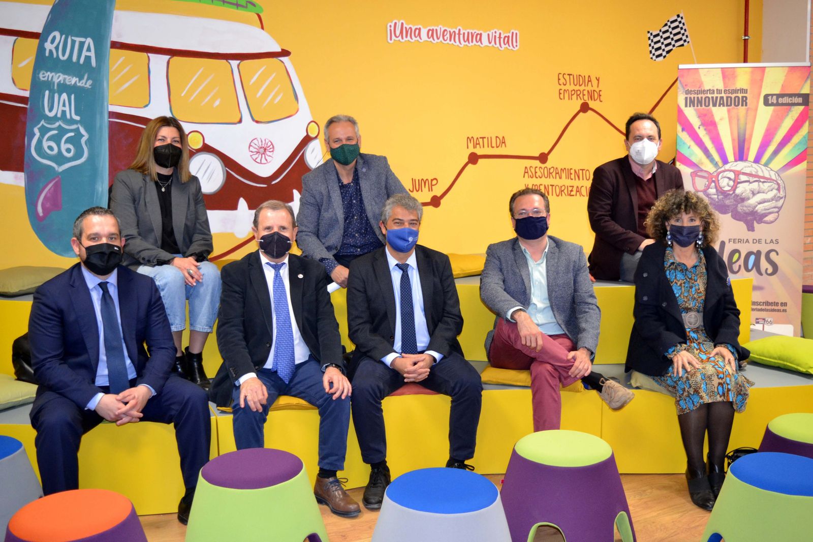 Presentación de la feria en el Edificio CAE del campus de La Cañada, que estrena un nuevo espacio de EmprendeUAL.