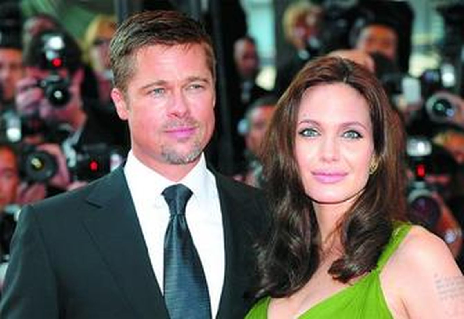 Brad Pitt y Angelina Jolie a su llegada al estreno de la película 'Kung Fu Panda'.