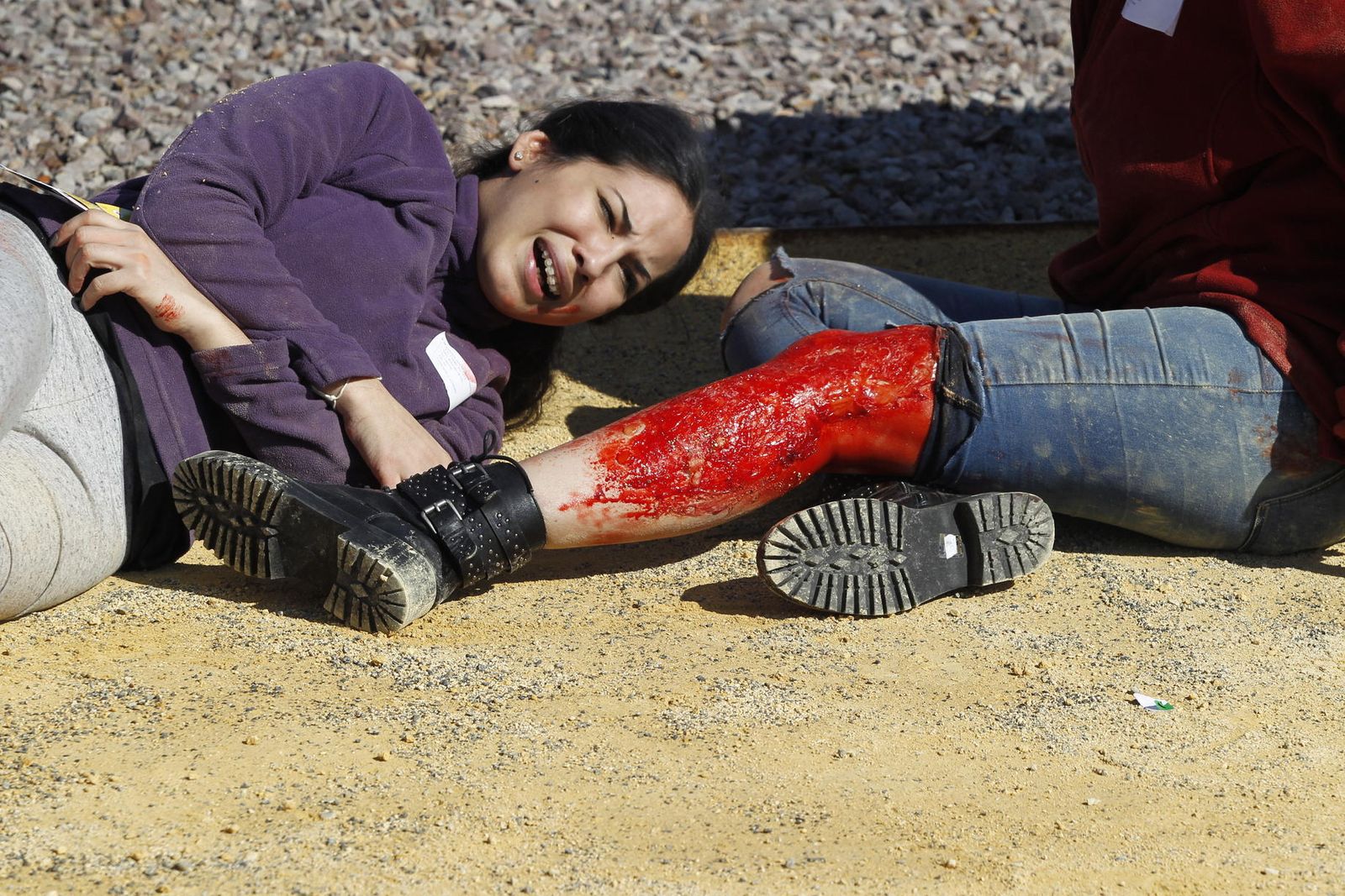 Las imágenes del simulacro de accidente con víctimas en la UAL