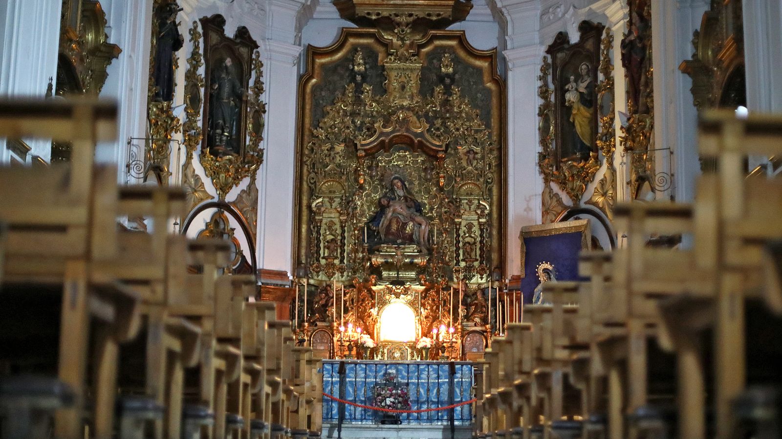 Interior del convento de las Descalzas, en la calle Montañés.