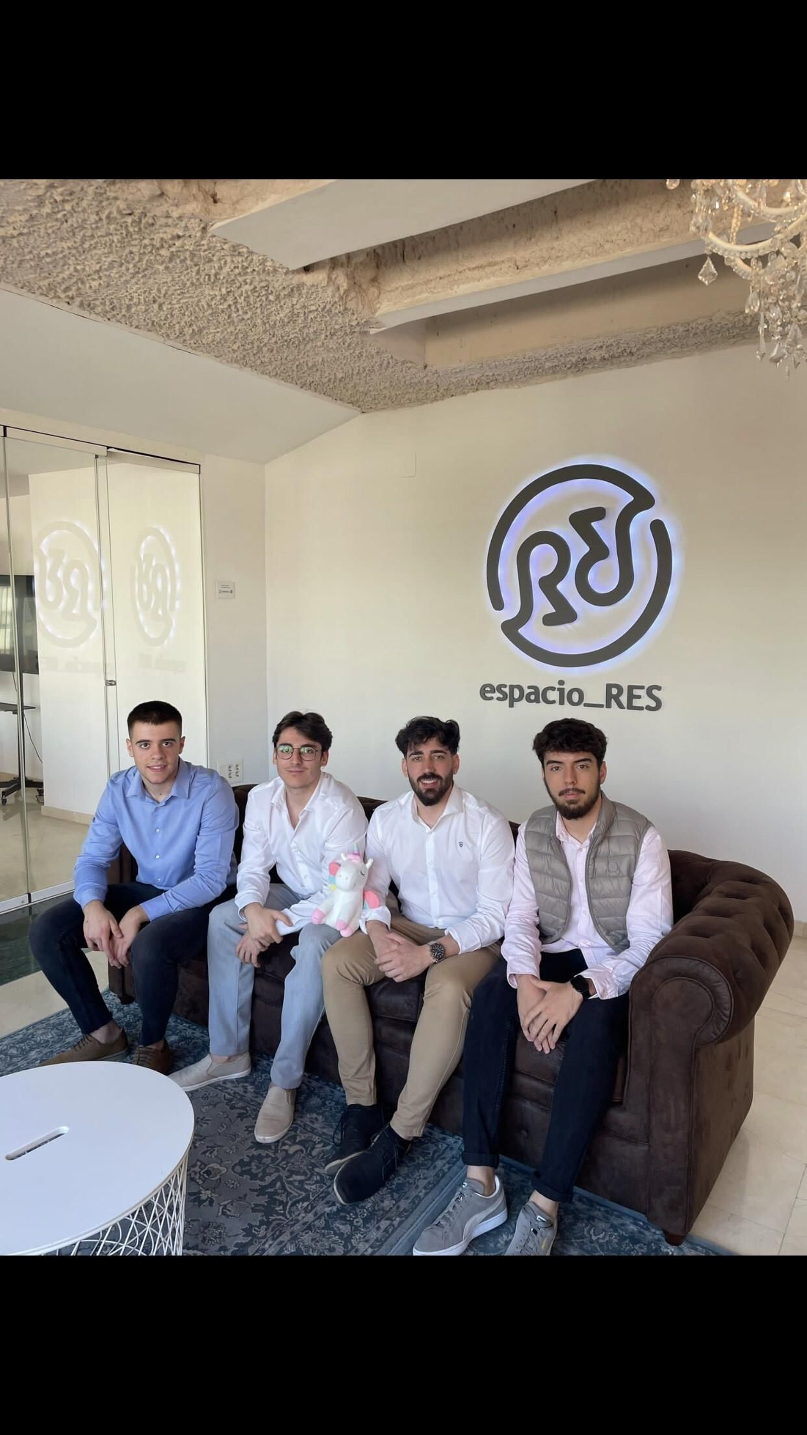 Los integrantes de PayBlock: Jesús Jiménez, Jesús Inurria, Pablo Porrero y Miguel Ángel Boleto.