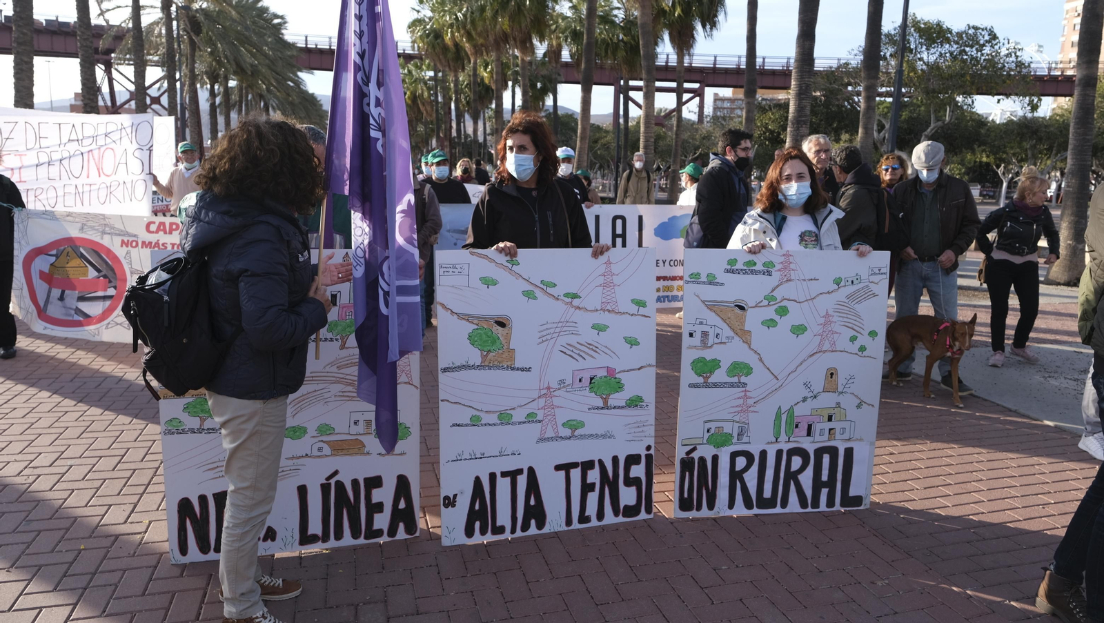 Fotogalería manifestación a favor de energías renovables ordenadas. Almería
