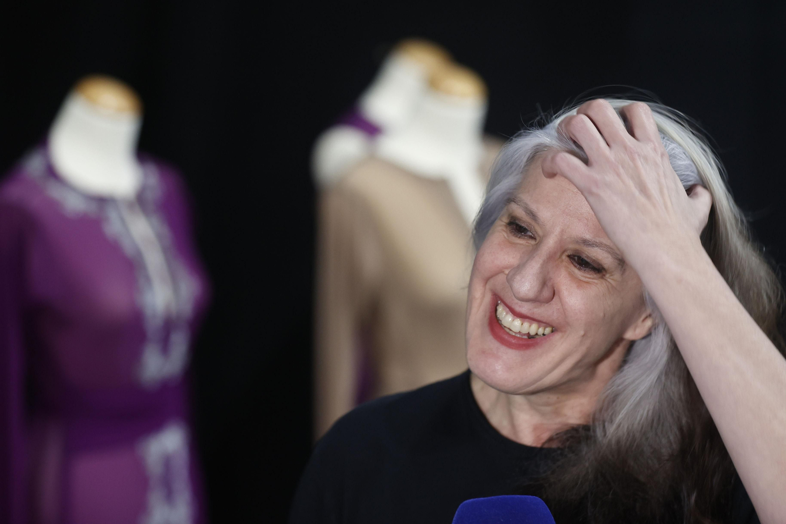 María Pagés, ayer, en un momento de descanso del ensayo.