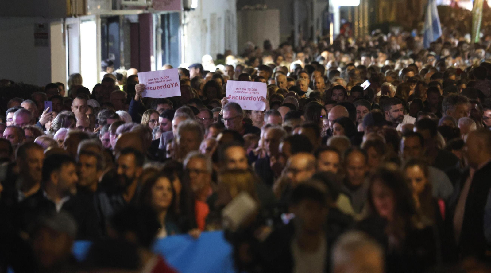 Las fotos de la manifestación en La Línea en demanda de medidas para evitar los efectos del Brexit sobre Gibraltar